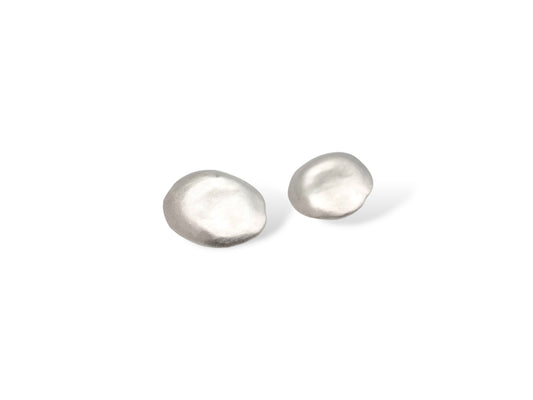 Side view of sterling silver sky earrings